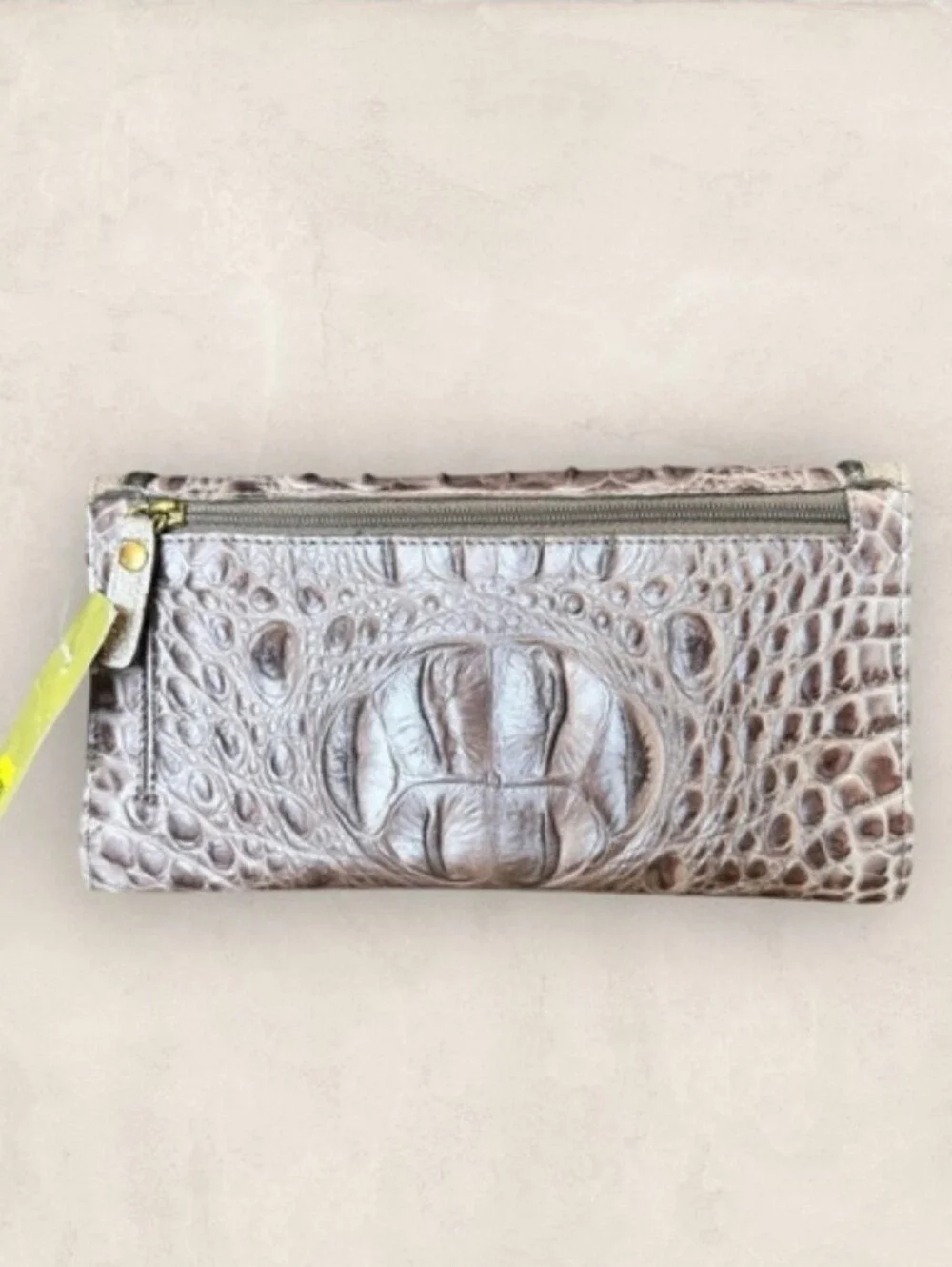 Brahmin NWT Croc Embossed Leather Wallet with Removable Checkbook - Picture 2 of 7